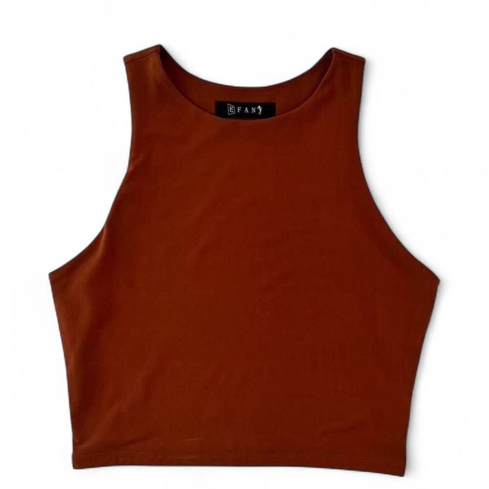 Brown Crop Tank Top Women’s Small